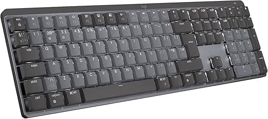 Logitech Mx Mechanical Wireless Illuminated Performance Keyboard, Linear Switches, Backlit Keys, Bluetooth, USB-C, Macos, Windows, Linux, iOS, Android, Metal